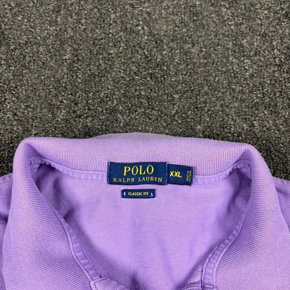 Ralph Lauren Men's Polo Shirt Classic Fit Purple Casual Polo Size 2XL XXL